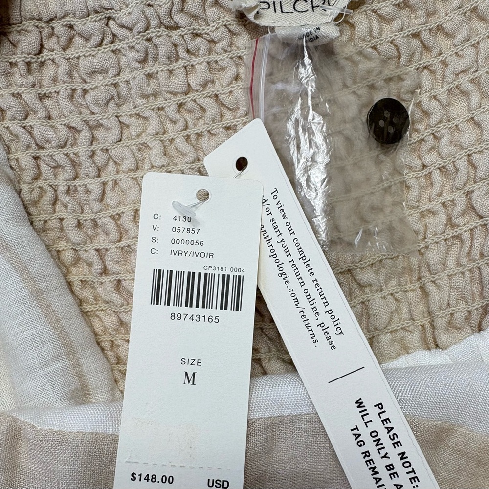 NWT Anthropologie Pilcro Sleeveless Square-Neck Linen Blend Midi Dress M - Picture 16 of 16